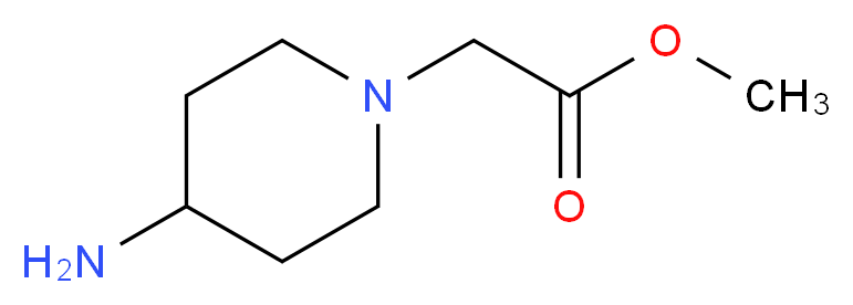 methyl 2-(4-aminopiperidin-1-yl)acetate_分子结构_CAS_90152-50-4