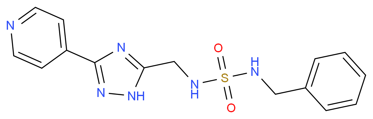N-benzyl-N'-[(3-pyridin-4-yl-1H-1,2,4-triazol-5-yl)methyl]sulfamide_分子结构_CAS_)