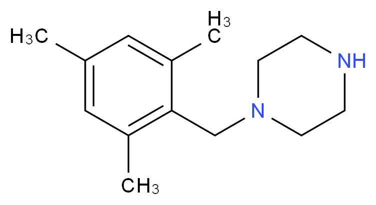 1-[(2,4,6-trimethylphenyl)methyl]piperazine_分子结构_CAS_41717-26-4