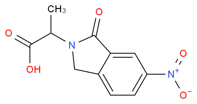 2-(6-Nitro-1-oxo-1,3-dihydro-isoindol-2-yl)-propionic acid_分子结构_CAS_)