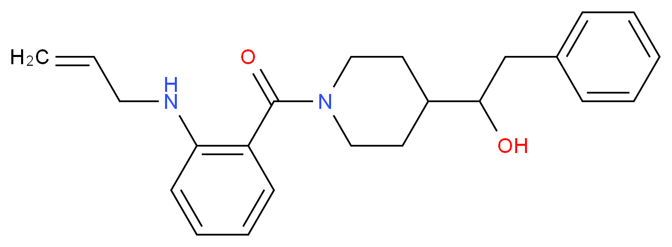 1-{1-[2-(allylamino)benzoyl]piperidin-4-yl}-2-phenylethanol_分子结构_CAS_)