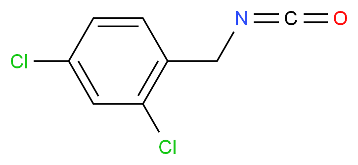 2,4-dichloro-1-(isocyanatomethyl)benzene_分子结构_CAS_19654-32-1