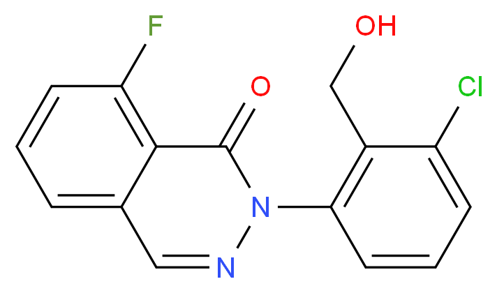 2-(3-chloro-2-(hydroxymethyl)phenyl)-8-fluorophthalazin-1(2H)-one_分子结构_CAS_)