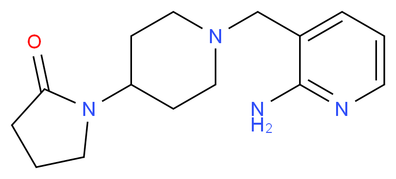 1-{1-[(2-aminopyridin-3-yl)methyl]piperidin-4-yl}pyrrolidin-2-one_分子结构_CAS_)