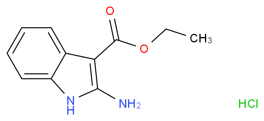 Ethyl 2-amino-1H-indole-3-carboxylate hydrochloride_分子结构_CAS_1187830-59-6)