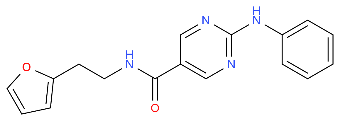 2-anilino-N-[2-(2-furyl)ethyl]pyrimidine-5-carboxamide_分子结构_CAS_)
