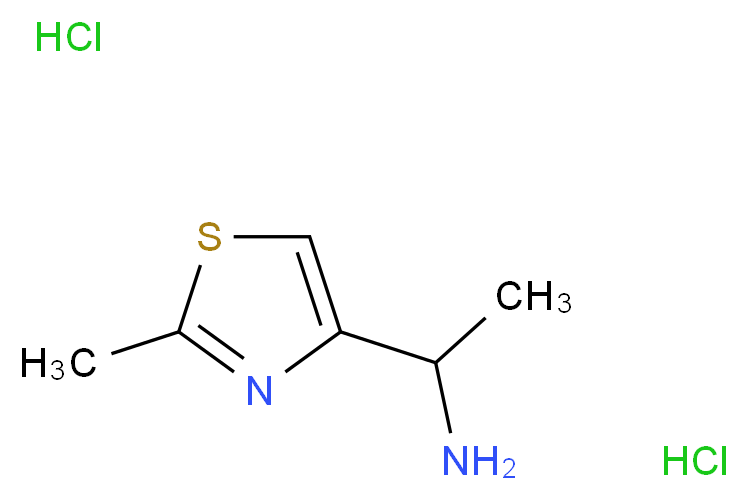 1-(2-Methyl-1,3-thiazol-4-yl)ethanamine dihydrochloride_分子结构_CAS_)