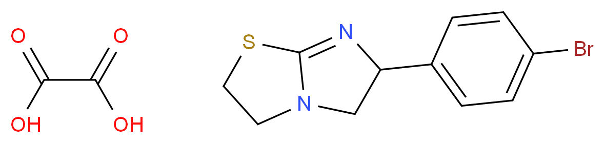 6-(4-bromophenyl)-2H,3H,5H,6H-imidazo[2,1-b][1,3]thiazole; oxalic acid_分子结构_CAS_62284-79-1