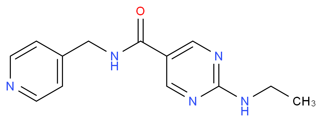 2-(ethylamino)-N-(4-pyridinylmethyl)-5-pyrimidinecarboxamide_分子结构_CAS_)