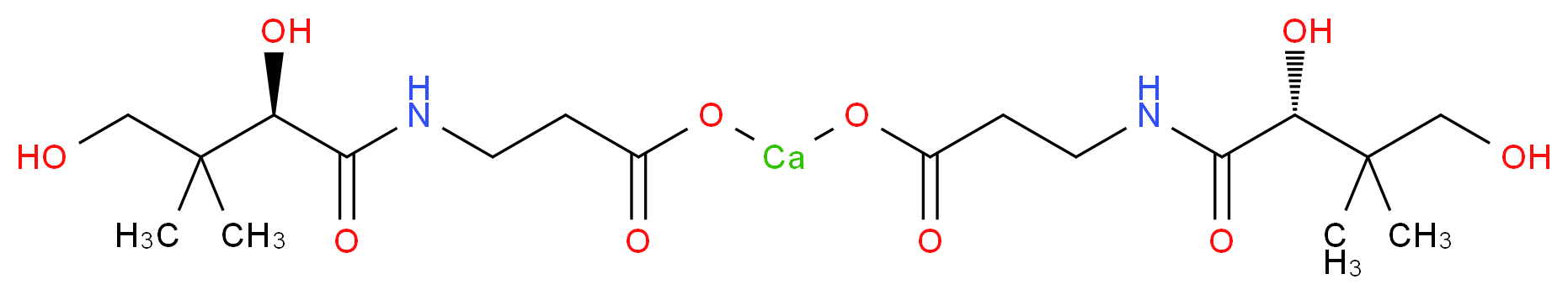 D-泛酸 半钙盐_分子结构_CAS_137-08-6)