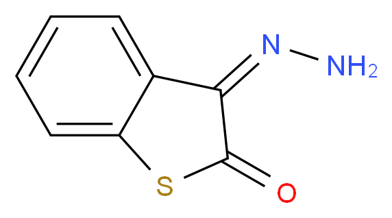 (3Z)-3-hydrazinylidene-2,3-dihydro-1-benzothiophen-2-one_分子结构_CAS_408309-53-5