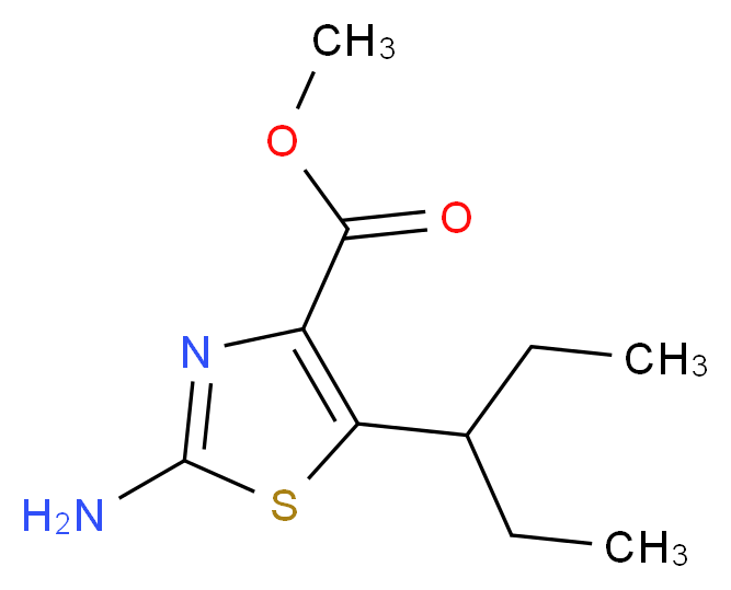 Methyl 2-amino-5-(1-ethylpropyl)-1,3-thiazole-4-carboxylate_分子结构_CAS_)