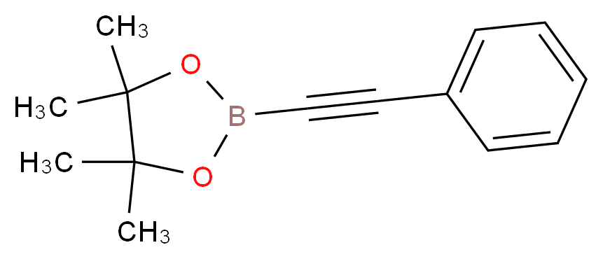 2-苯基-1-乙炔基硼酸频哪醇酯_分子结构_CAS_159087-45-3)