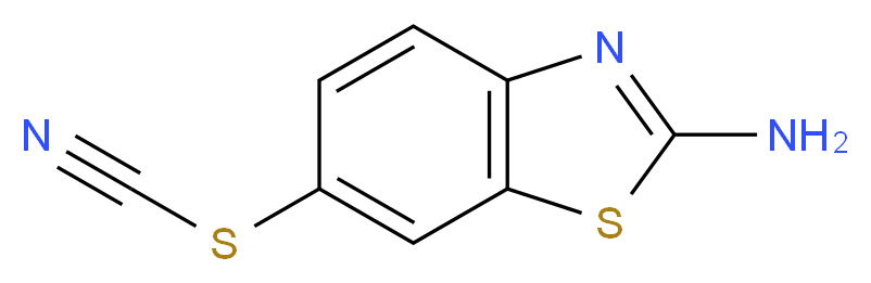2-氨基-6-硫氰基苯并噻唑_分子结构_CAS_7170-77-6)