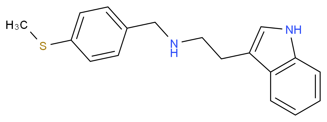 [2-(1H-indol-3-yl)ethyl]({[4-(methylsulfanyl)phenyl]methyl})amine_分子结构_CAS_355382-72-8