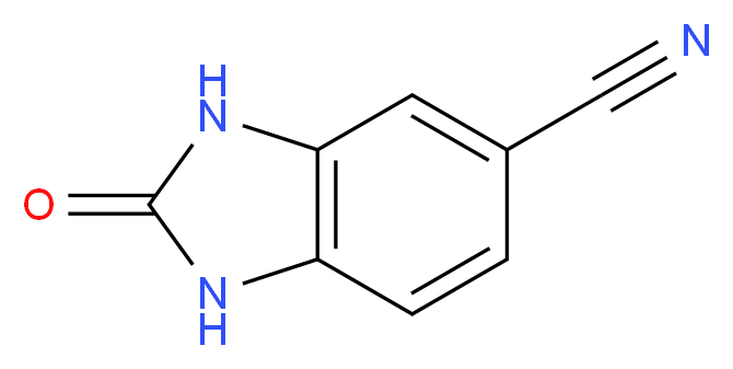 2-oxo-2,3-dihydro-1H-1,3-benzodiazole-5-carbonitrile_分子结构_CAS_221289-88-9