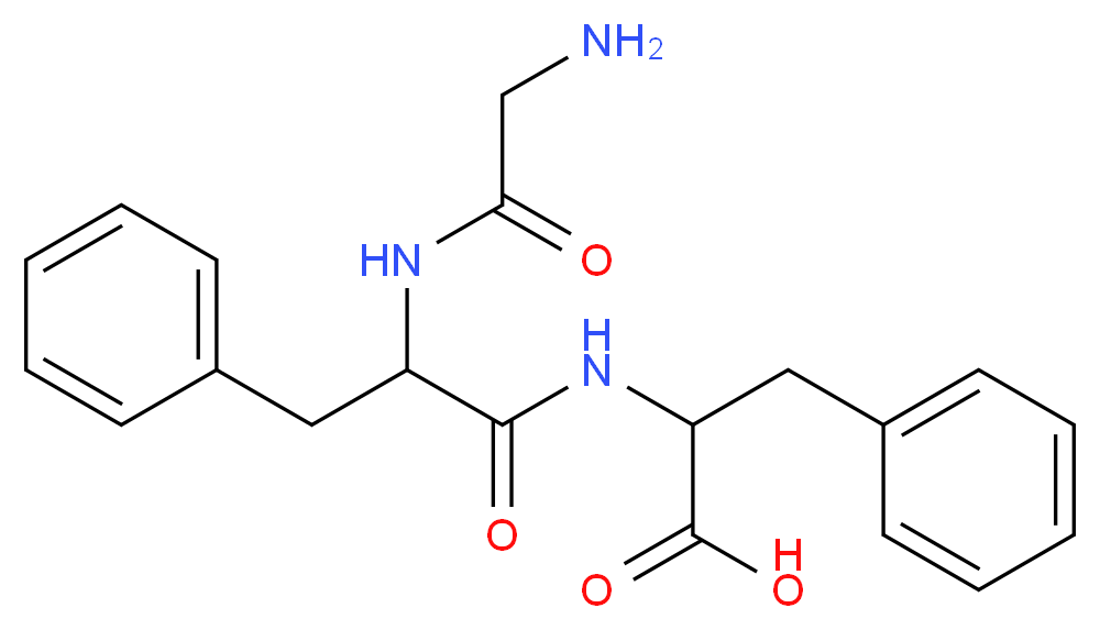 2-[2-(2-aminoacetamido)-3-phenylpropanamido]-3-phenylpropanoic acid_分子结构_CAS_13116-21-7