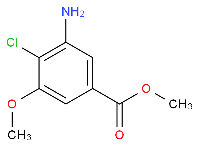 Methyl 3-amino-4-chloro-5-methoxybenzenecarboxylate_分子结构_CAS_63603-10-1)