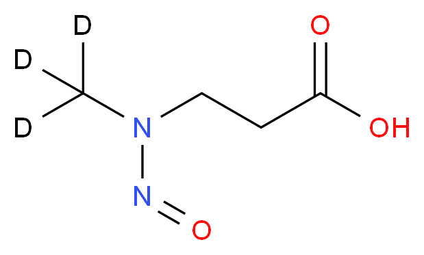 3-[(<sup>2</sup>H<sub>3</sub>)methyl(nitroso)amino]propanoic acid_分子结构_CAS_1215691-18-1