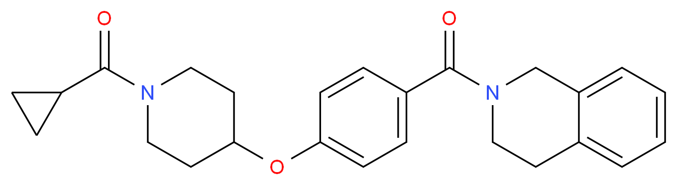 2-(4-{[1-(cyclopropylcarbonyl)-4-piperidinyl]oxy}benzoyl)-1,2,3,4-tetrahydroisoquinoline_分子结构_CAS_)