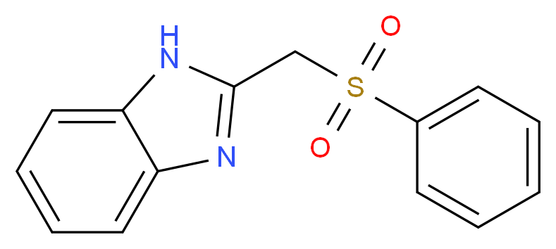 2-[(benzenesulfonyl)methyl]-1H-1,3-benzodiazole_分子结构_CAS_21094-70-2