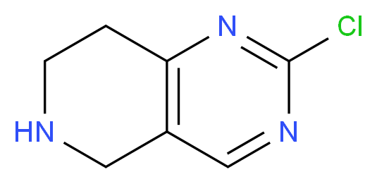 2-chloro-5H,6H,7H,8H-pyrido[4,3-d]pyrimidine_分子结构_CAS_944901-59-1