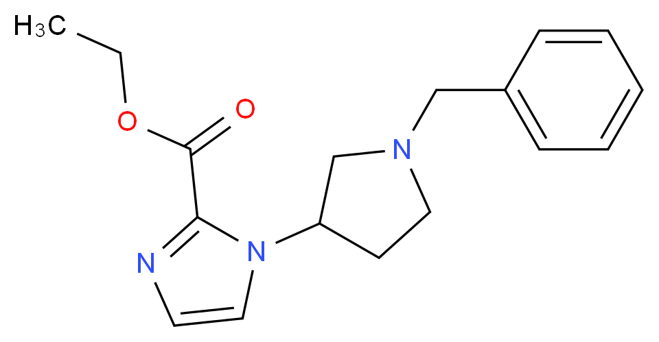ethyl 1-(1-benzylpyrrolidin-3-yl)-1H-imidazole-2-carboxylate_分子结构_CAS_)
