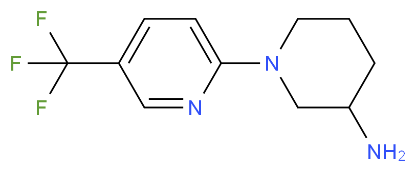 1-[5-(trifluoromethyl)-2-pyridinyl]-3-piperidinamine_分子结构_CAS_)
