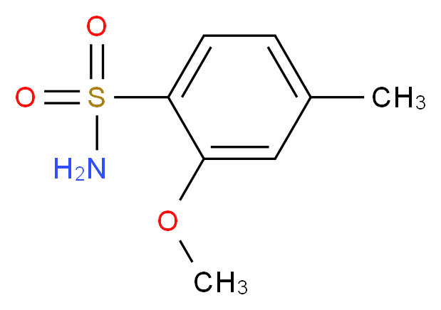 2-甲氧基-4-甲基苯磺酰胺_分子结构_CAS_59554-39-1)