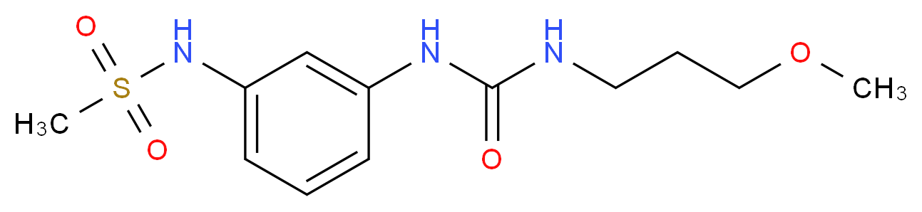 N-[3-({[(3-methoxypropyl)amino]carbonyl}amino)phenyl]methanesulfonamide_分子结构_CAS_)