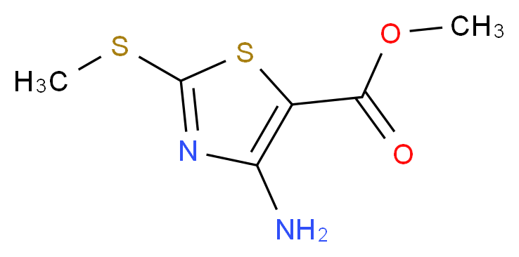 methyl 4-amino-2-(methylsulfanyl)-1,3-thiazole-5-carboxylate_分子结构_CAS_60093-05-2