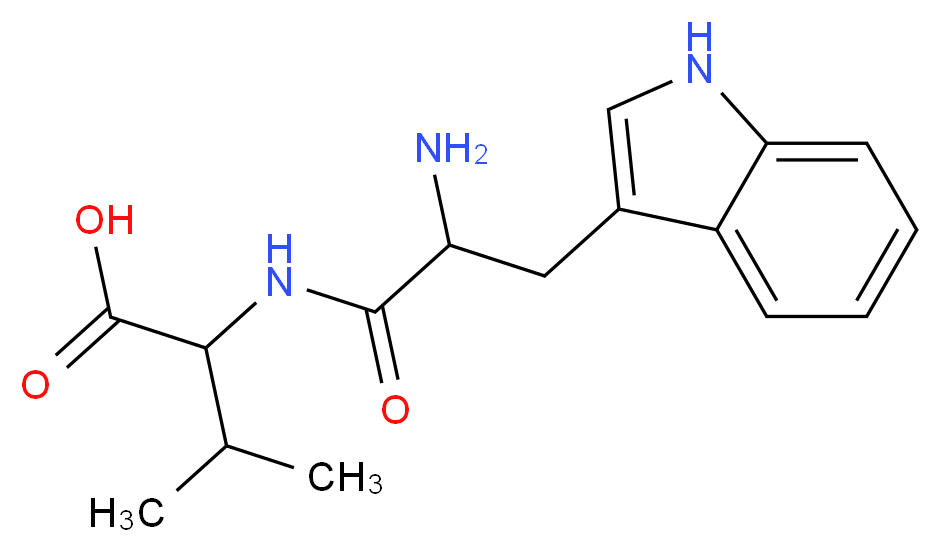 2-[2-amino-3-(1H-indol-3-yl)propanamido]-3-methylbutanoic acid_分子结构_CAS_24613-12-5