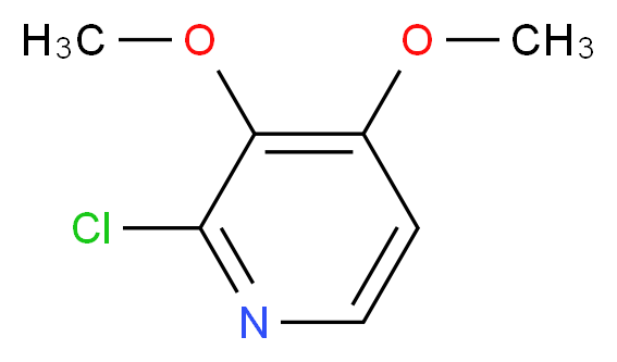 2-Chloro-3,4-dimethoxypyridine_分子结构_CAS_101664-59-9)