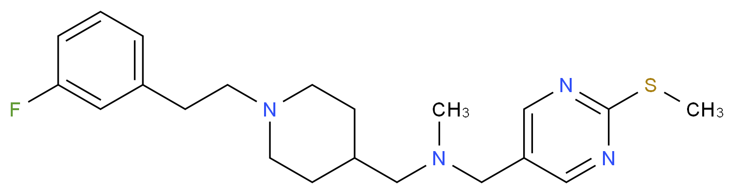 ({1-[2-(3-fluorophenyl)ethyl]-4-piperidinyl}methyl)methyl{[2-(methylthio)-5-pyrimidinyl]methyl}amine_分子结构_CAS_)