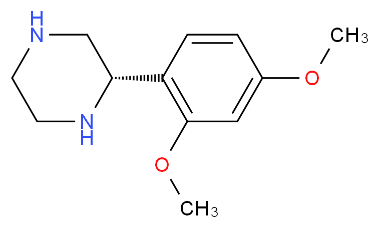 (S)-2-(2,4-DIMETHOXY-PHENYL)-PIPERAZINE_分子结构_CAS_)