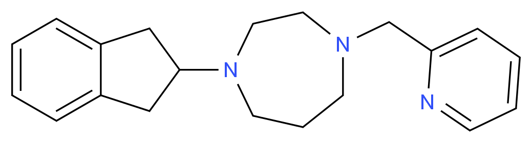 1-(2,3-dihydro-1H-inden-2-yl)-4-(2-pyridinylmethyl)-1,4-diazepane_分子结构_CAS_)
