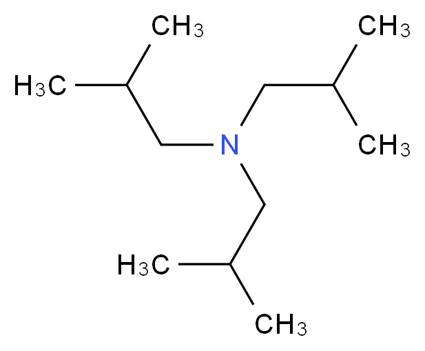 tris(2-methylpropyl)amine_分子结构_CAS_1116-40-1