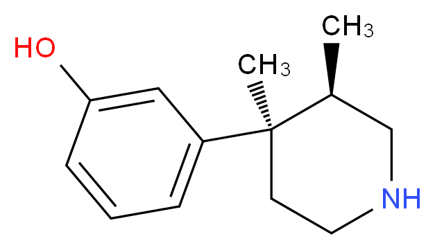 3-[(3R,4R)-3,4-dimethylpiperidin-4-yl]phenol_分子结构_CAS_119193-19-0