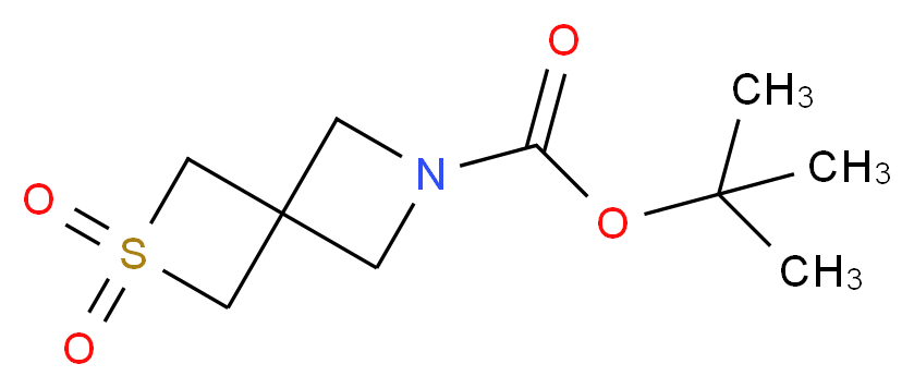 2-Thia-6-azaspiro[3.3]heptane, 2,2-dioxide-6-carboxylic acid tert-butyl ester_分子结构_CAS_1291487-31-4)