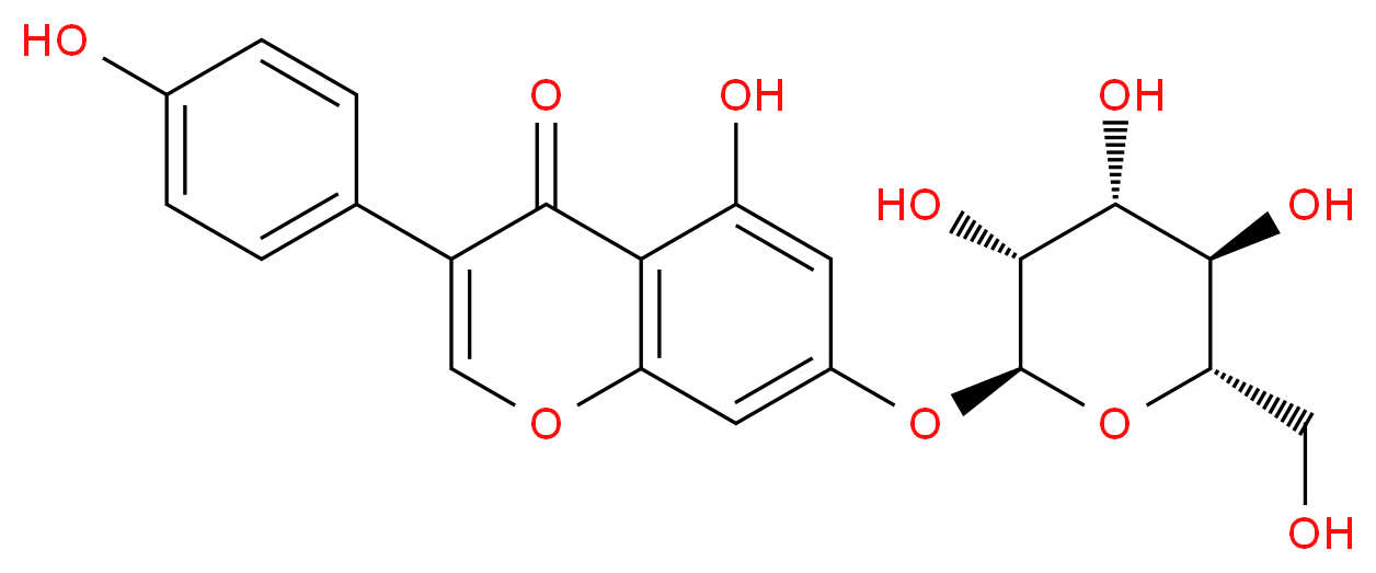 5-hydroxy-3-(4-hydroxyphenyl)-7-{[(2S,3R,4R,5R,6S)-3,4,5-trihydroxy-6-(hydroxymethyl)oxan-2-yl]oxy}-4H-chromen-4-one_分子结构_CAS_529-59-9