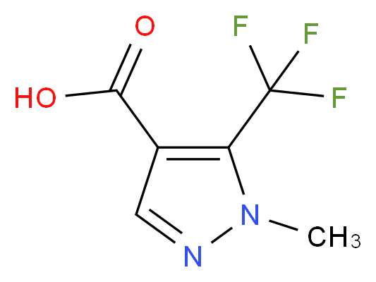 1-methyl-5-(trifluoromethyl)-1H-pyrazole-4-carboxylic acid_分子结构_CAS_119083-00-0