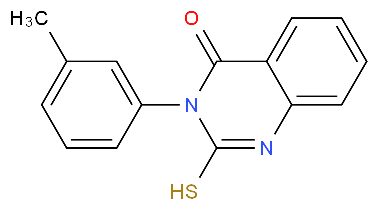 3-(3-methylphenyl)-2-sulfanyl-3,4-dihydroquinazolin-4-one_分子结构_CAS_37641-49-9