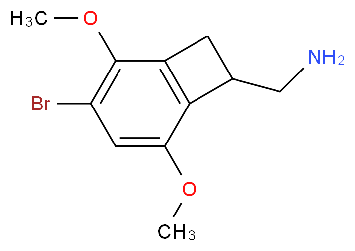 {3-bromo-2,5-dimethoxybicyclo[4.2.0]octa-1(6),2,4-trien-7-yl}methanamine_分子结构_CAS_912440-88-1