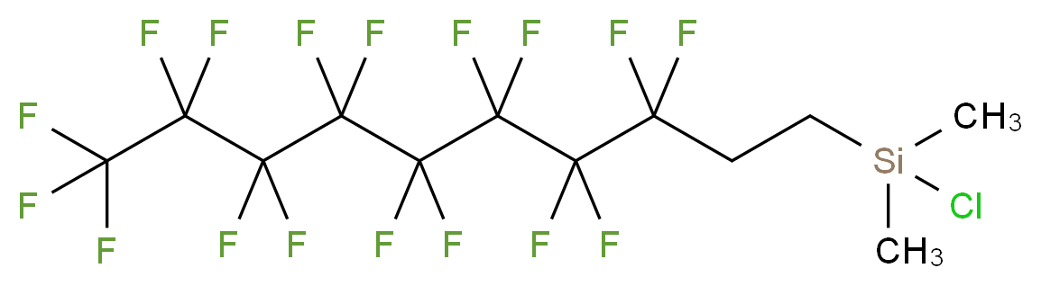 chloro(3,3,4,4,5,5,6,6,7,7,8,8,9,9,10,10,10-heptadecafluorodecyl)dimethylsilane_分子结构_CAS_74612-30-9