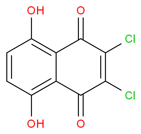 2,3-dichloro-5,8-dihydroxy-1,4-dihydronaphthalene-1,4-dione_分子结构_CAS_14918-69-5