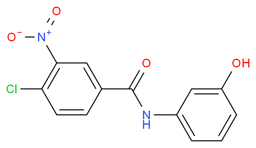 4-chloro-N-(3-hydroxyphenyl)-3-nitrobenzamide_分子结构_CAS_416887-71-3