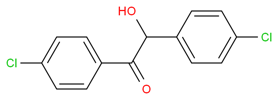 1,2-bis(4-chlorophenyl)-2-hydroxyethan-1-one_分子结构_CAS_4254-20-0