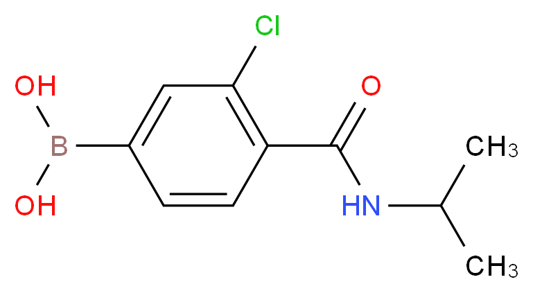 (3-Chloro-4-(isopropylcarbamoyl)phenyl)boronic acid_分子结构_CAS_850589-41-2)