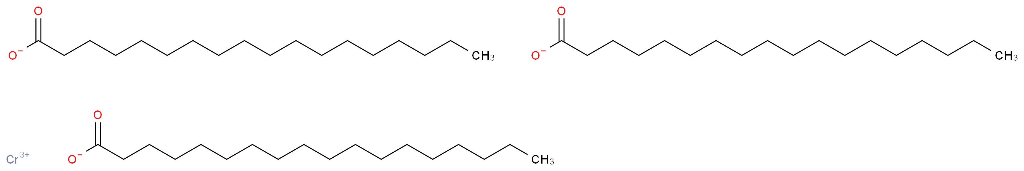 chromium(3+) ion trioctadecanoate_分子结构_CAS_3843-17-2