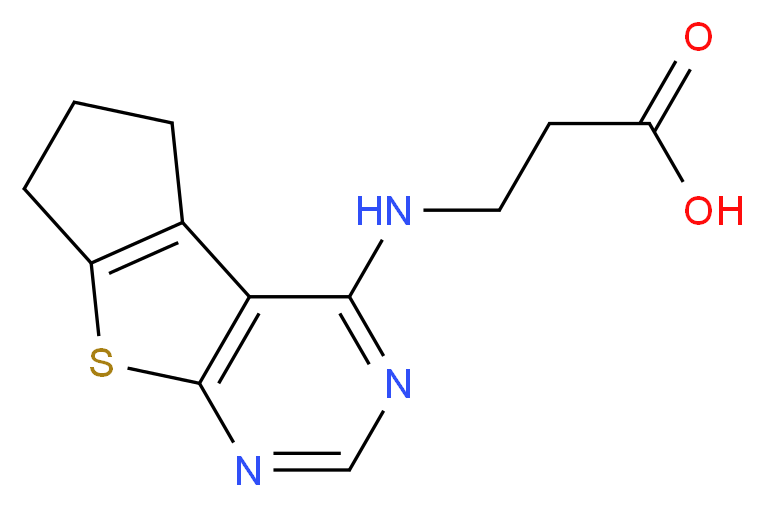 3-(2,3-Dihydro-1H-8-thia-5,7-diaza-cyclopenta[a]inden-4-ylamino)-propionic acid_分子结构_CAS_)